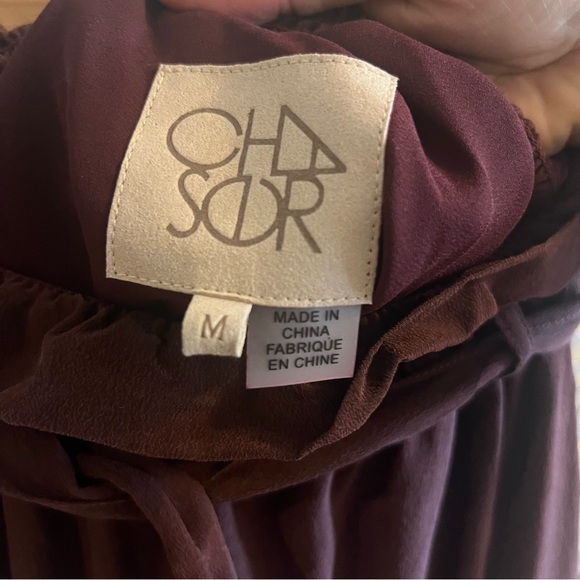 Chaser Silk Paperbag Waist Skirt with Tie Size Medium in Maroon. VGUC - Picture 8 of 8
